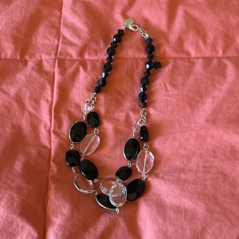Elegant Black and Silver Necklace